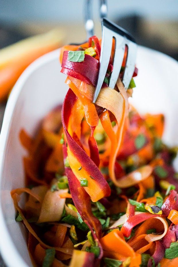 Moroccan Carrot Salad with Pistachio and Mint